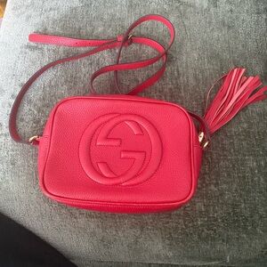 GUCCI RED SOHO DISCO BAG